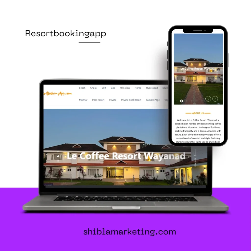resort booking-website portfolio